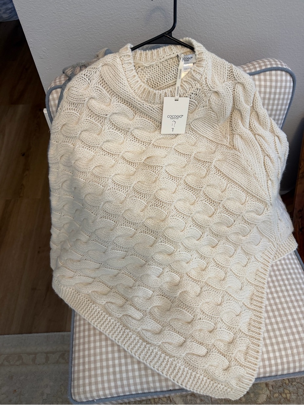 NWT Cream Cable Knit Women's Sweater